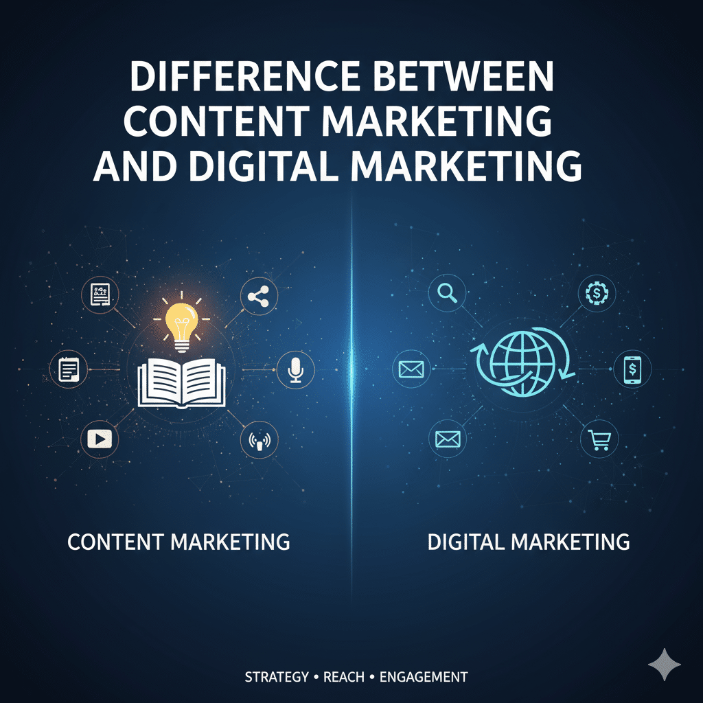 Difference Between Content Marketing and Digital Marketing