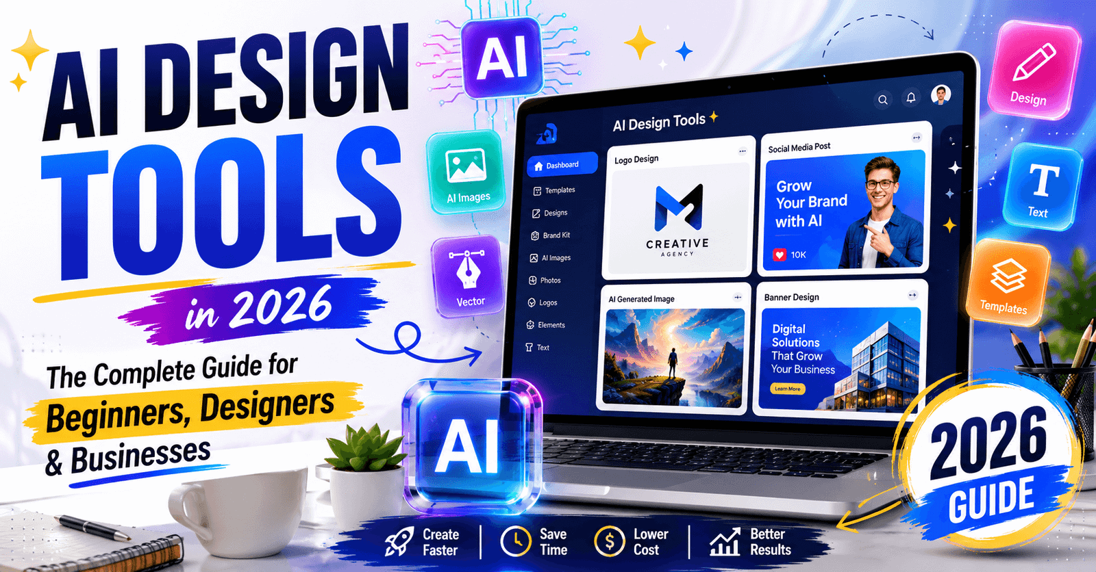AI Design Tools in 2026: The Complete Guide for Beginners, Designers & Businesses