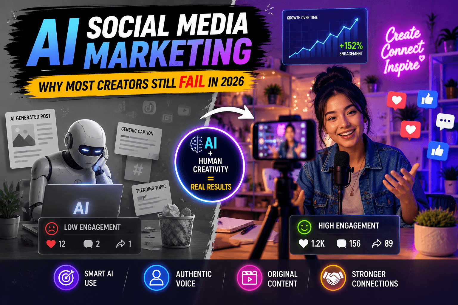 AI Is Changing Social Media Marketing in 2026 — But Why Most Creators Still Fail